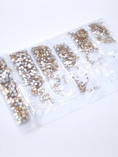 Timanttilajitelma multi size champagne 1680kpl