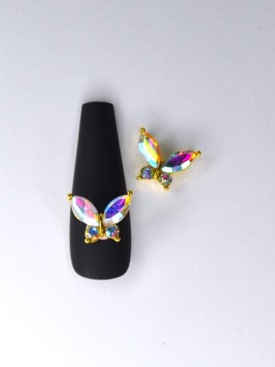 Butterfly diamond gold 2kpl