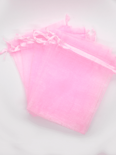 10kpl Organzapussi 9x12cm pinkki