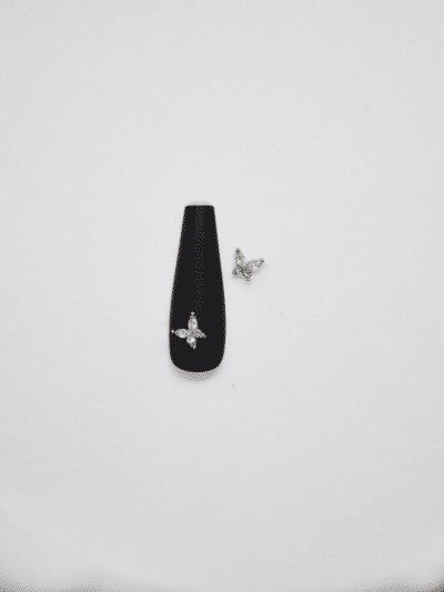 Timanttiperhonen mini kirkas 2kpl